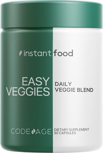 Codeage Instantfood Easy Veggies, Over 15 Vegetables Equivalent All-In