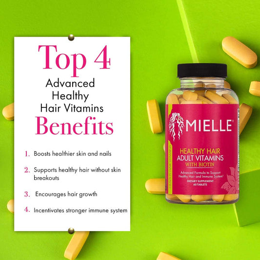 Mielle Organics Adult Healthy Hair Formula Vitamins With Biotin,Capsul