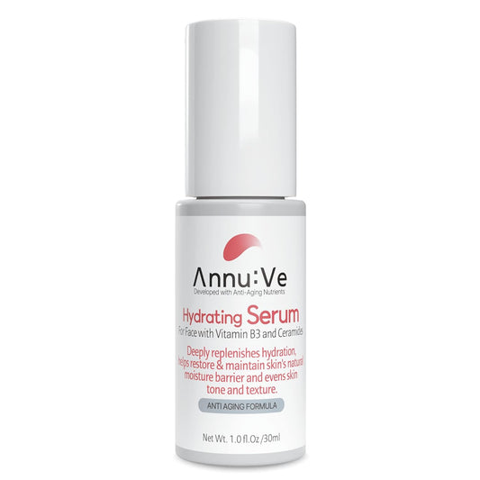 Annu:Ve Hydrating Hyaluronic Acid Serum For Face with Vitamin B3 and Ceramides, 1.0 .