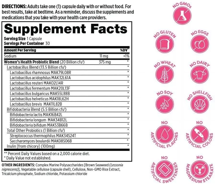 Probulin Women’s Health Probiotic + Prebiotic for Vaginal, G