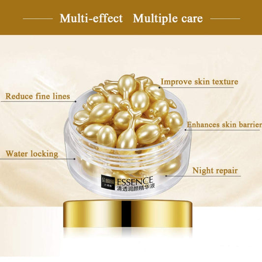 Face Serum Capsules 30Pcs, Reducing Fine Lines Skin Brightening Hydrating Firming Lifting