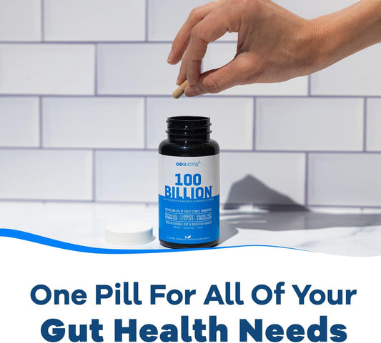 100 Billion - Probiotics And Prebiotics Supplement Pills - Digestive E1.41 Ounces