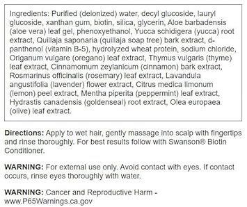 Swanson Biotin Shampoo With Silica 8 Fl Ounce (237 Ml) Liquid