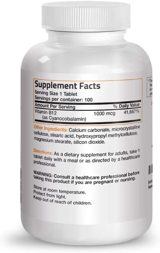 Bronson Vitamin B12 1000 Mcg (B12 Vitamin As Cyanocobalamin) Sustained