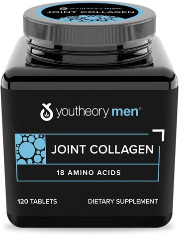Youtheory Joint Collagen For Men  Hydrolyzed Collagen + Plant Based J7.37 Ounces
