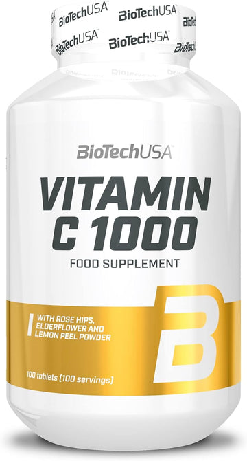 Biotechusa Vitamin C 1000, Food Supplement Tablets, Contain 1000 Mg Vi100 Grams