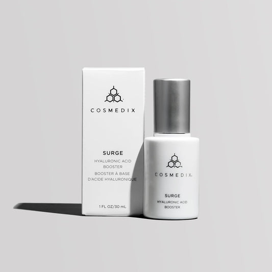 COSMEDIX Surge Hyaluronic Acid Booster - Anti Aging, Anti Wrinkle, Ultra Hydrating Face Moisturizer for Soft, Radiant Skin - Vitamin C Serum with Hyaluronic Acid Serum for Face, Niacinamide Serum