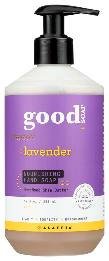 Alaffia Good Soap Lavender Hand Soap, 12 FZ