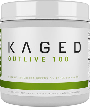 Kaged Organic Greens Superfood Powder | Apple Cinnamon | Wellness With