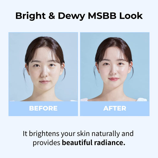 Numbuzin No.1 Pure Glass Clean Tone Up | Brightening, Hyaluronic Acid, Glossy Finish, Tinted, Light Beige Color | 1.69