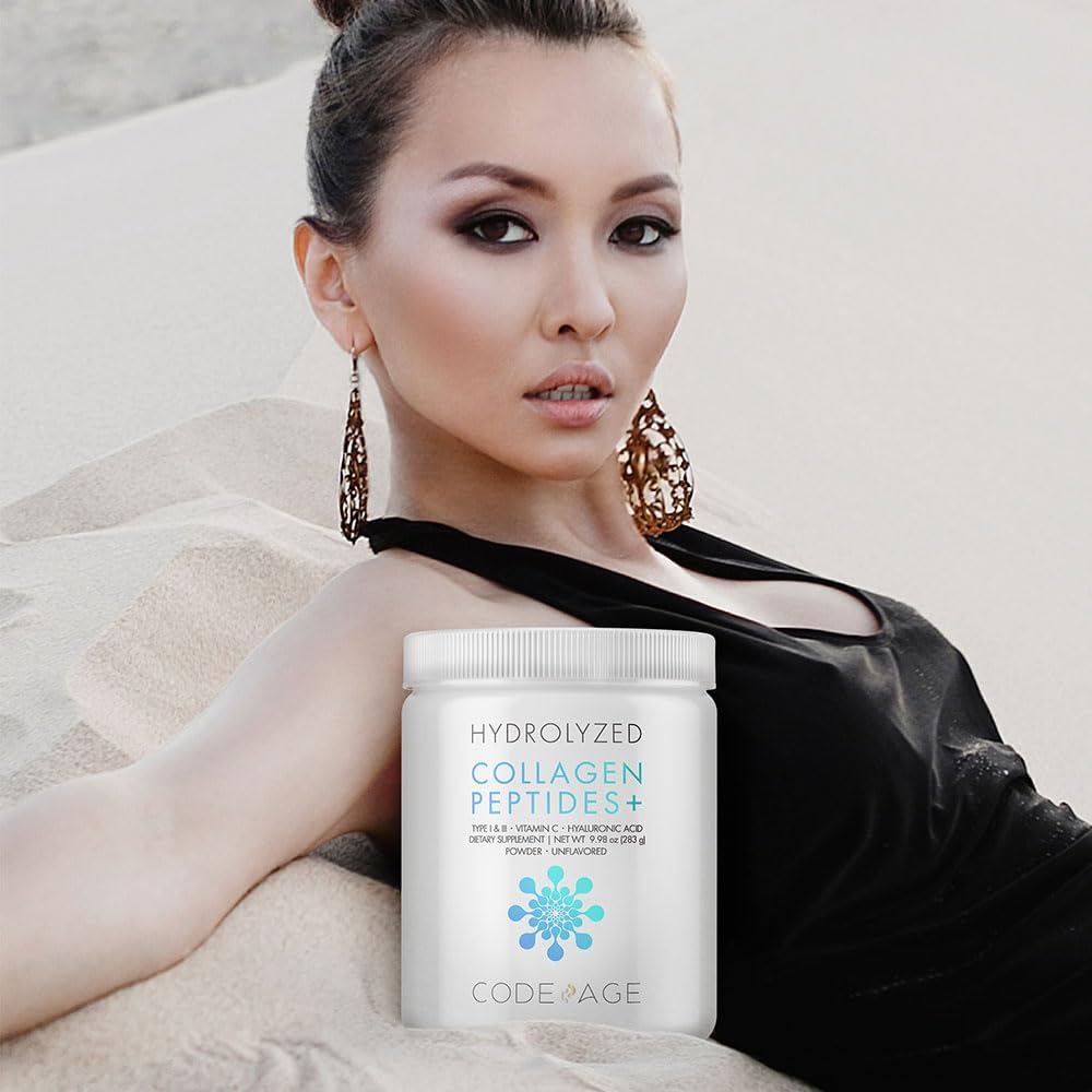 Codeage Collagen Peptides Powder + Vitamin C, Digestive Enzy