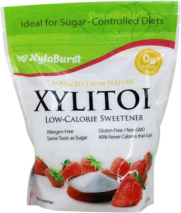 Focus Nutrition, Xyloburst, Sugar-Free, Non-Gmo, Gluten-Free Xylitol Low Calorie Sweetener - 1 Lb. Ziplock Bag