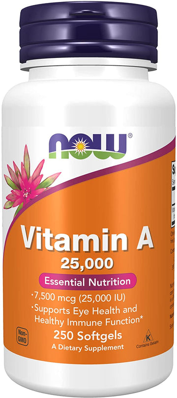 Now Supplements, Vitamin A (Fish Liver Oil) 25,000 Iu, Essential Nutrition