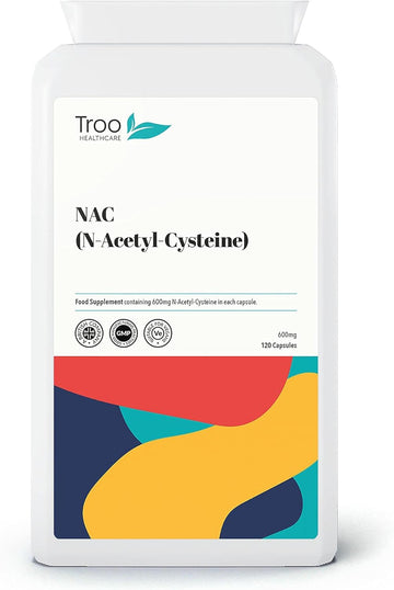 Troo Nac Supplement 600Mg - 120 Capsules - N Acetyl Cysteine Amino Aci150 Grams