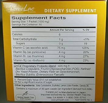 (4) Threelac Candida Probiotic Defense By Global Health Trax