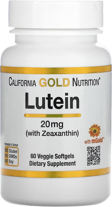 Lutein With Zeaxanthin, 20 Mg, 60 Veggie Softgels, Californi