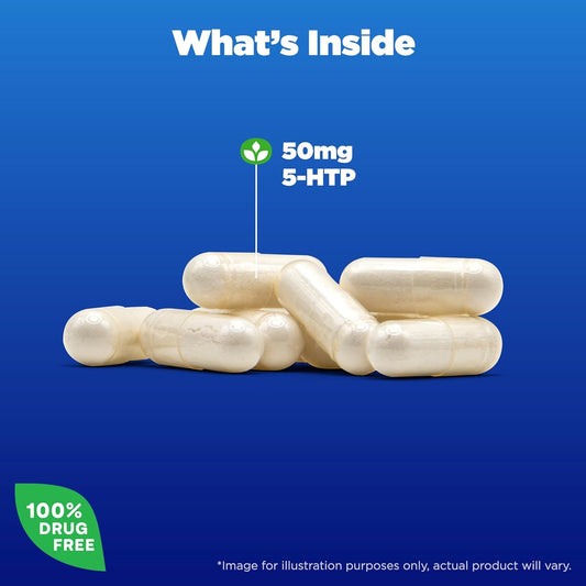 Natrol Mood & Stress 5-Htp 50Mg, Dietary Supplement Helps Support A Ba
