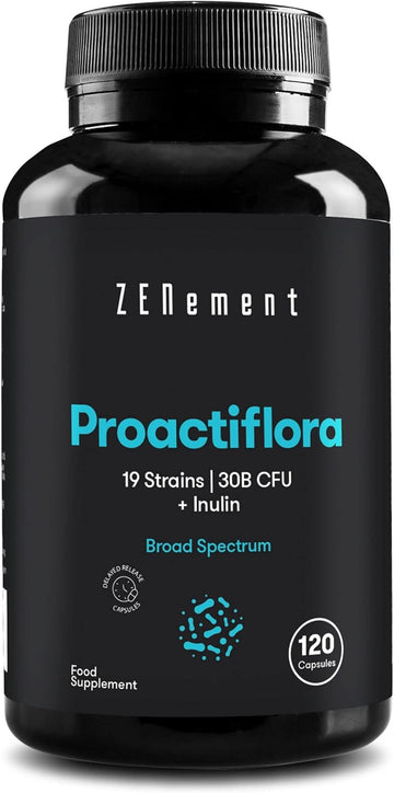 Zenement | Proactiflora, Probiotics, 120 Capsules | 19 Strai