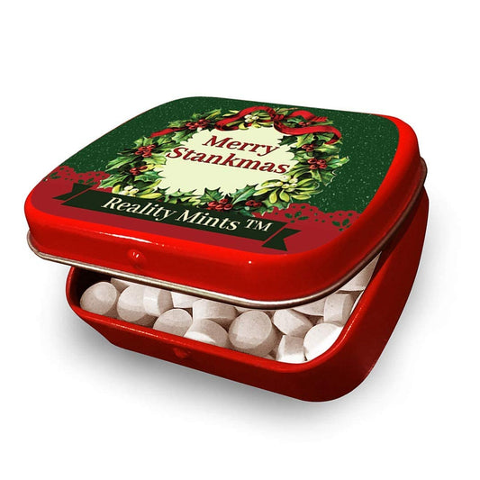 Merry Stankmas Mints - Funny Christmas Candy Stocking Stuffers - Peppermints - Funny Mints Tin - Stocking Stuffers For W