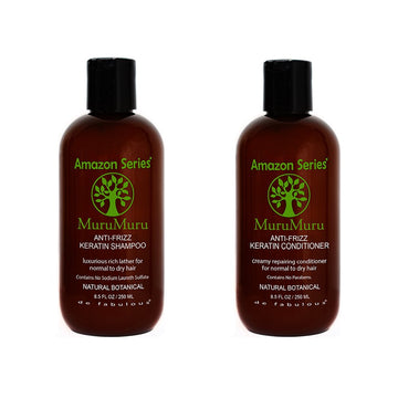 Amazon Series MuruMuru Anti-Frizz Keratin Shampoo & Conditioner 8.5   Set