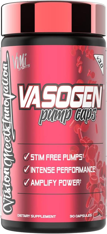 Vmi Sports | Vasogen Ultra Nitric Oxide Booster | Stim Free Pre Workout For Strength, Endurance & Muscle Building | Vaso