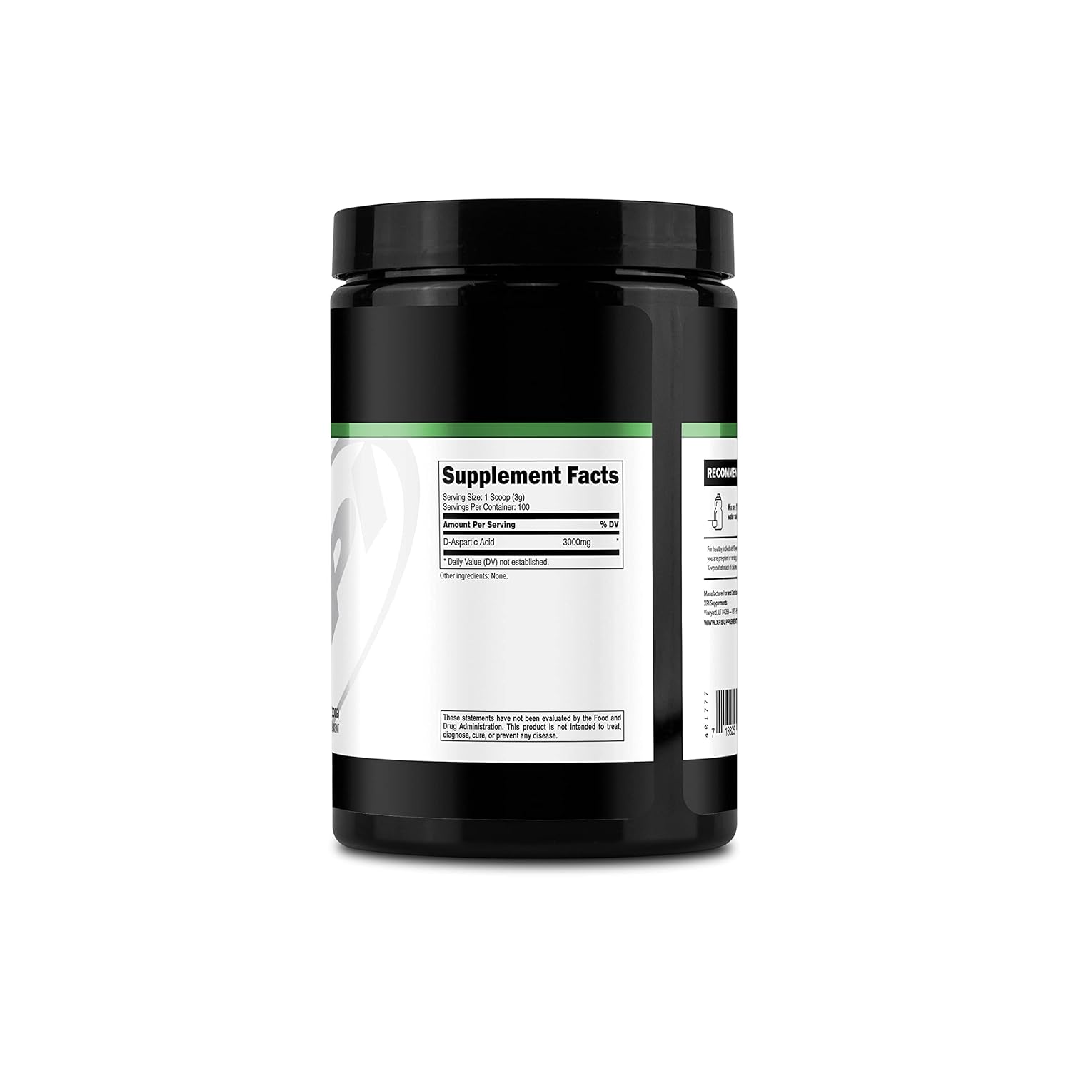 XPI D-Aspartic Acid Powder 300 Grams, 100 Servings - Pure D