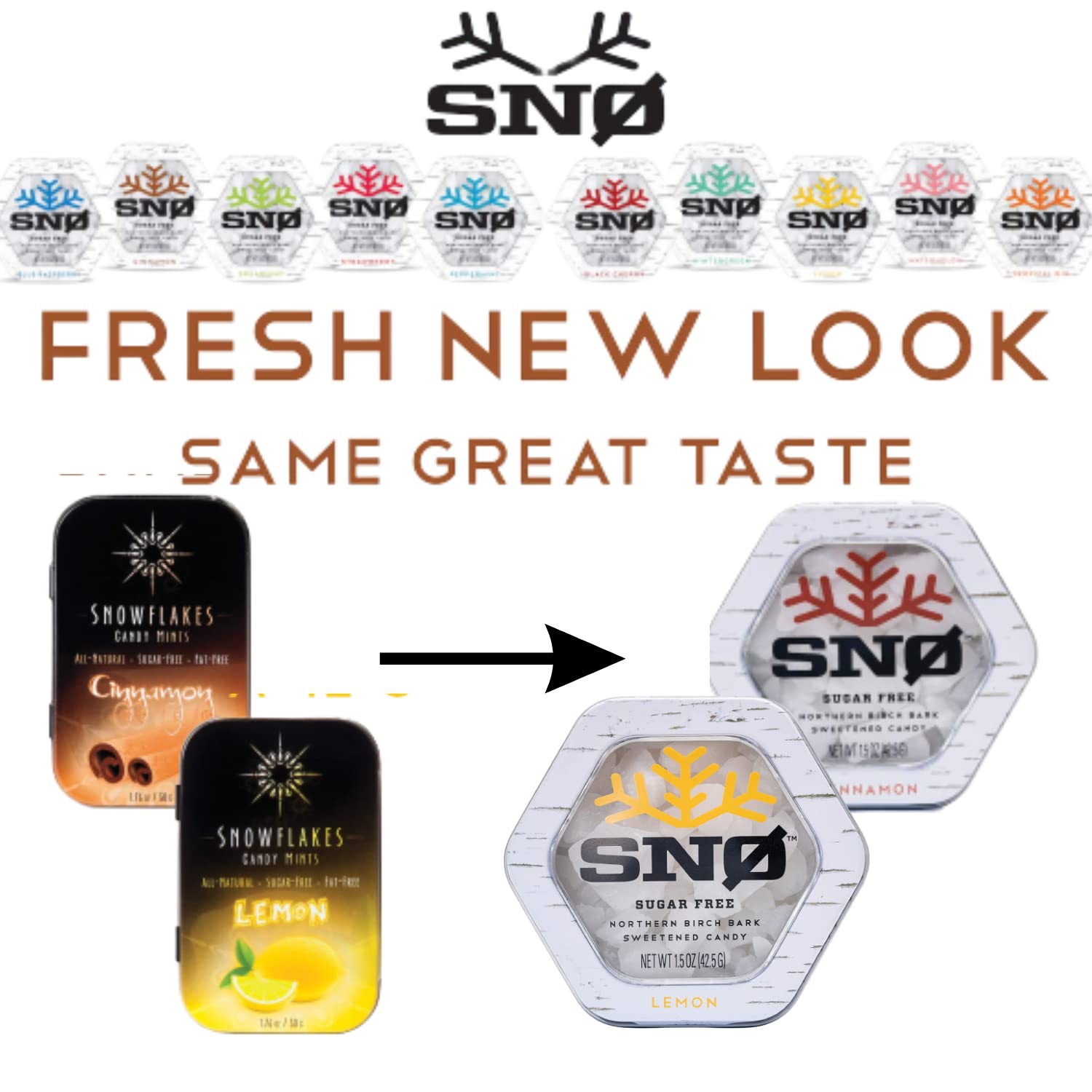 Cinnamon and Lemon KETO Xylitol Candy Chips - SNØ 1LB Bag -