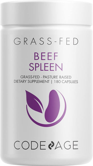 Codeage Grass Fed Beef Spleen Supplement - Freeze Dried, Non