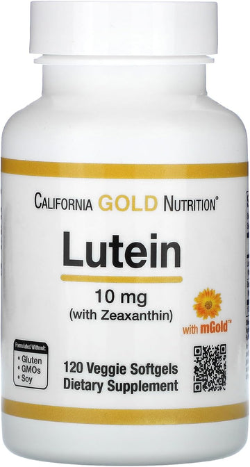 Lutein With Zeaxanthin, 10 Mg, 120 Veggie Softgels, California Gold Nu