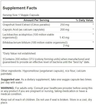 Swanson Yeast Defense Essentials 200 Million Cfu 120 Veg Capsules