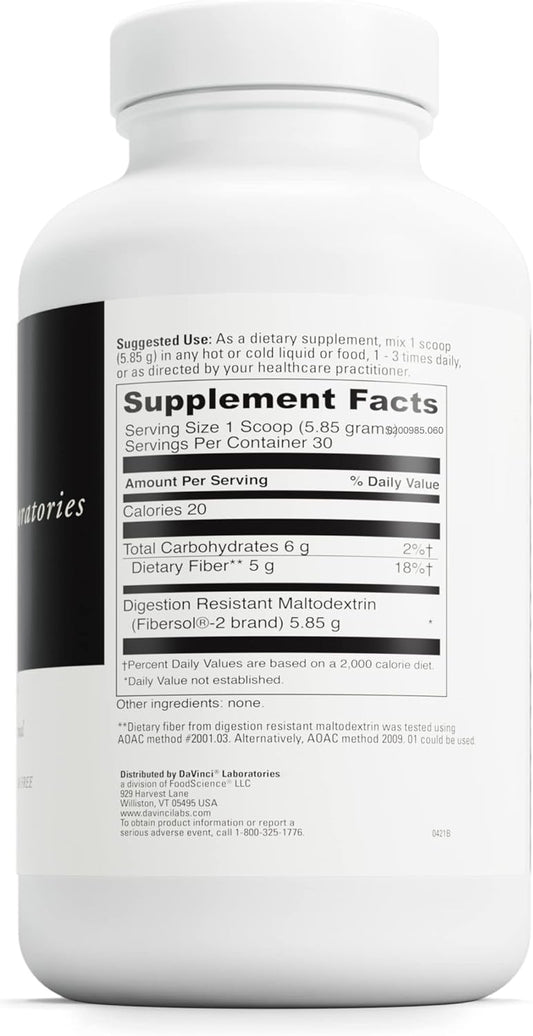 Davinci Labs Clearly Fiber - Supplement To Support Intestinal Regulari7.37 Ounces