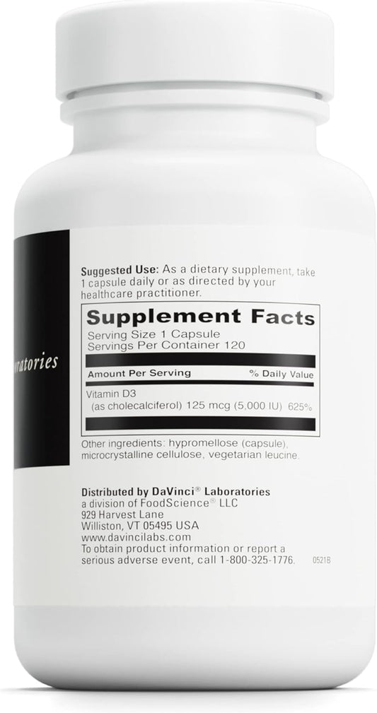 Davinci Labs Vitamin D3 5000 Iu - Dietary Supplement To Support Health