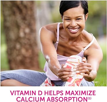 Caltrate Gummy Bites 500 Mg Calcium And Vitamin D Supplement, Black Cherry, Strawberry, Orange