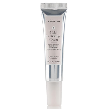 Naturium Multi-Peptide Eye Cream Plus Squalene & Hyaluronic Acid, Smoothing & Anti-Aging Skincare, 0.5