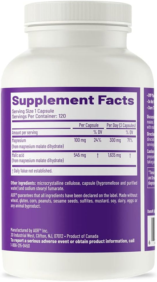 AOR, Mag Malate Renew, Supports a Healthy Heart, Muscle Function and E