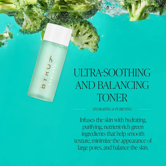 Byroe Bitter Green Essence Toner Mini Travel Size | Facial Toner with Hyaluronic Acid and Vegetable Extract | Hydrate, Purify, Smooth Texture, and Minimize Appearance of Pores | 20
