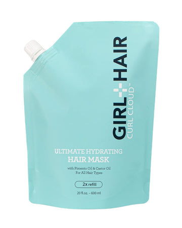 GIRL+HAIR Deep Conditioning Hair Mask Pouch | Hydrating Pimento Oil & Castor Oil For Dry, Damaged Hair | No Silicones or Parabens | New Eco-Friendly Package | 20 ..…