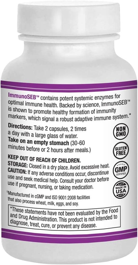 Immunoseb 60 Vegetarian Capsules - Immune Health  Systemic