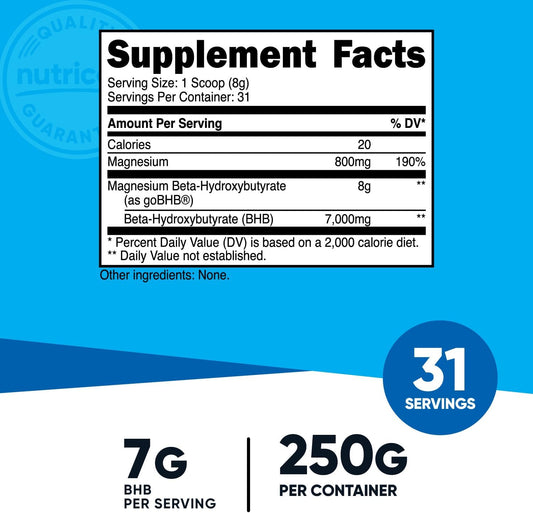 Nutricost Magnesium Bhb Salts, Exogenous Ketone Supplement, 6.5G Beta-