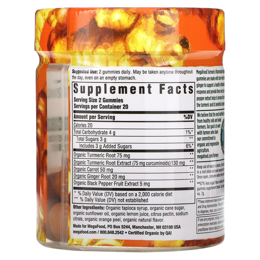 Megafood, Turmeric, Inflammation Response Gummies