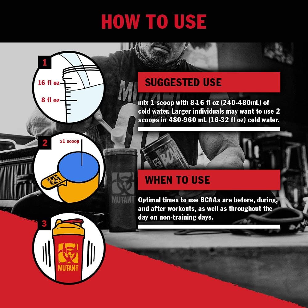 Mutant BCAA 9.7 Supplement BCAA Powder with Micronized Amino Energy Su