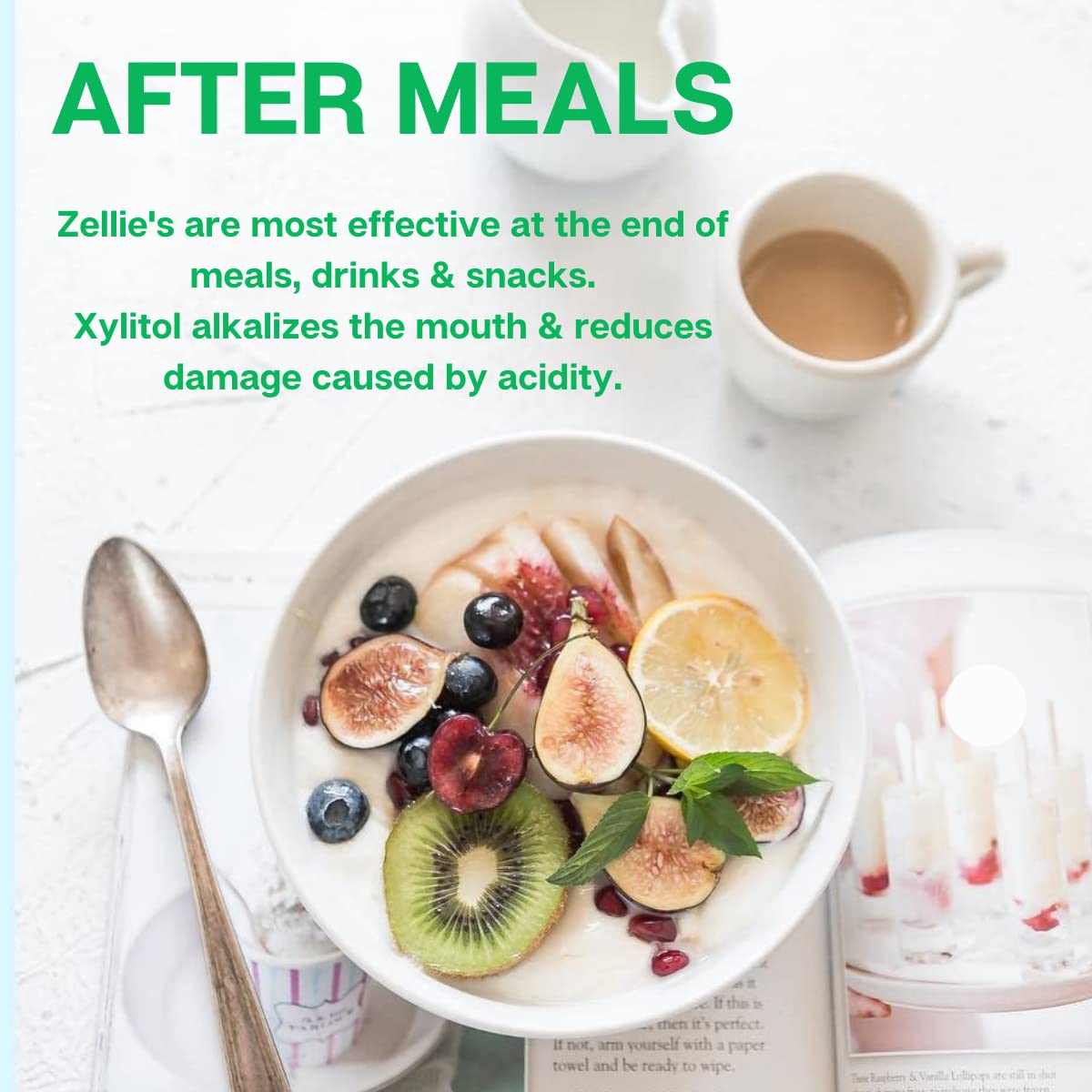 Zellie's | 100% Xylitol Sugar Free Spearmint Chewing Gum |