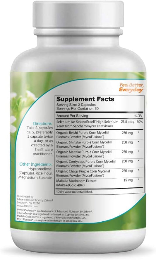 Zahler Mcyo5Defense, Advanced Mushroom Supplement, Premium Immune Syst