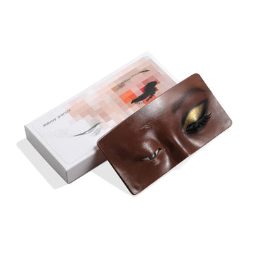 JPNK Makeup Practice White Face Board 3D Realistic Pad,Eyeshadow Eyeliner Eyebrow Lash mapping Realistic Face Skin Eye Make up Practice Model (Black)