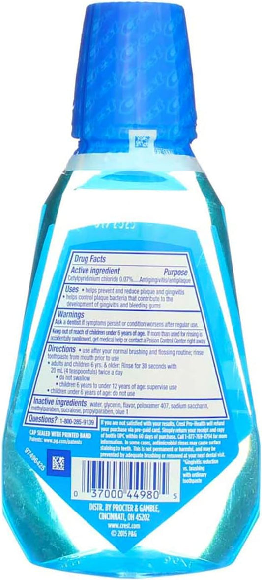 Crest Pro Health Mnt(250m Size 8.4z Crest Pro Health Refreshing Clean Mint Oral Rinse 8.4