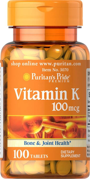 Vitamin K 100 Mcg Supports Bone And Joint Health,  By Puritan'S Pride