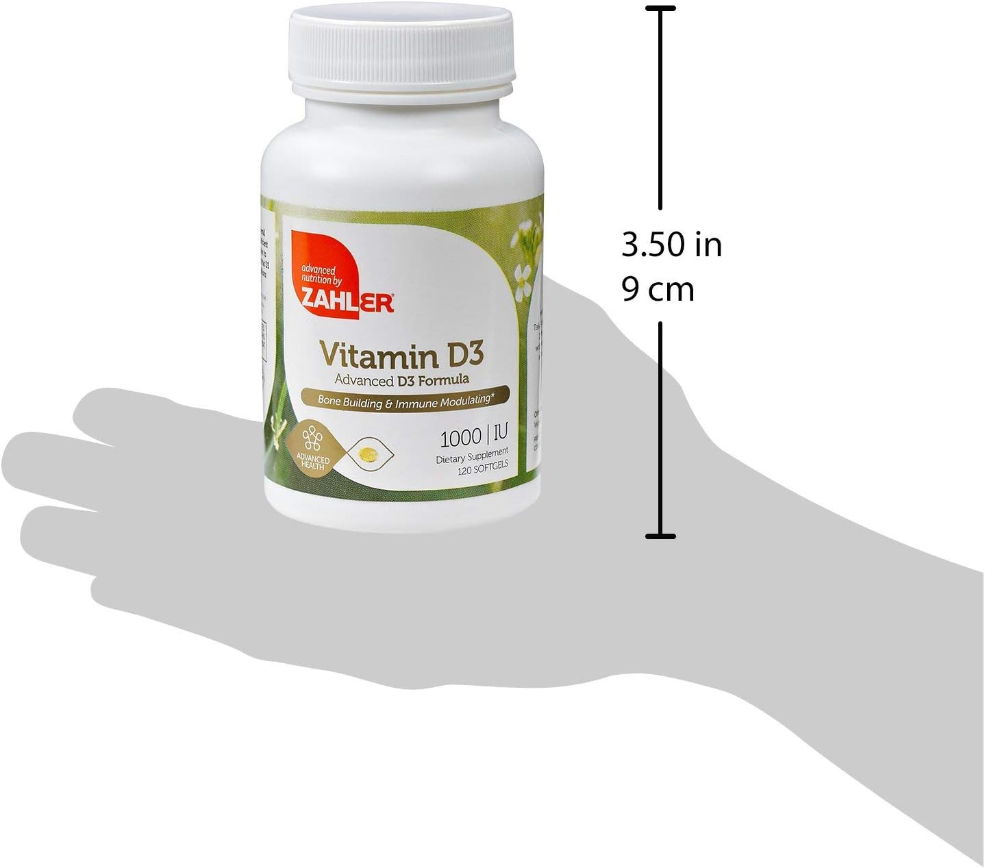 Zahler Vitamin D3 1,000IU, Vitamin D Supporting Bone Muscle Teeth and