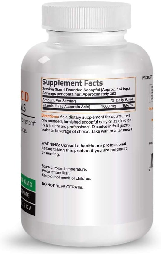 Vitamin C Powder Pure Ascorbic Acid Soluble Fine Non Gmo Crystals  Pr
