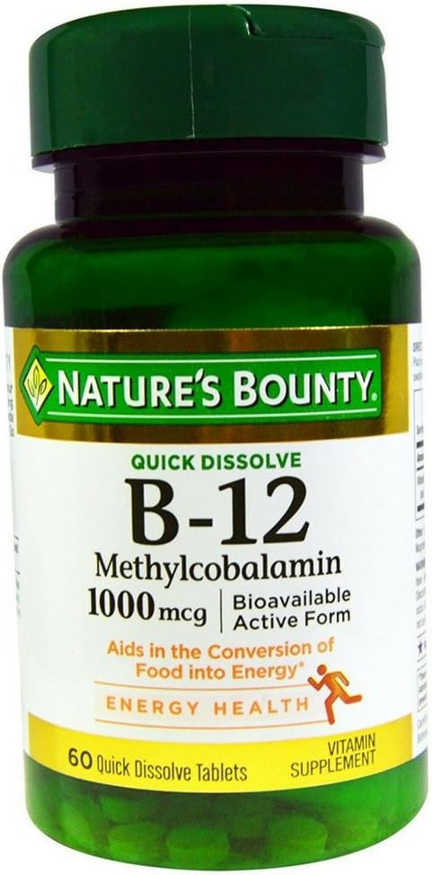 Nature's Bounty Vitamin B12, Supports Energy Metabolism and Nervous Sy