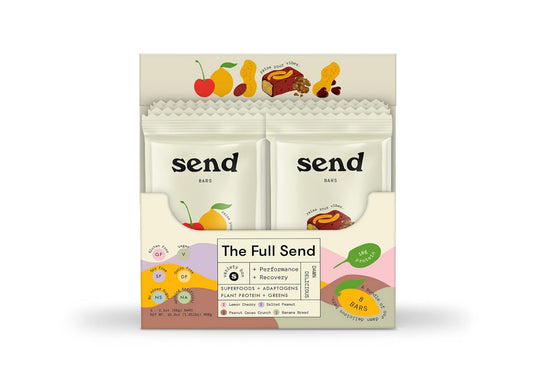 Send Bars, Recover And Perform Protein Bars, 4 Flavor Variety Pack, 2.1.19 Pounds
